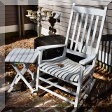 L06. Outdoor rocker and side table.